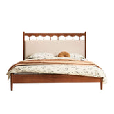 Vintage full double bed made of solid wood for bedroom